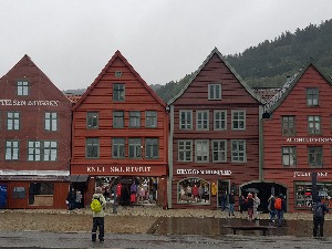 Bergen, Norveška, jednog kišnog dana
