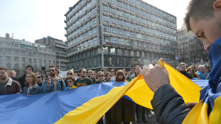 Марш солидарности са Украјином у Београду, отворена изложба 